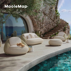 Outdoor <strong>rattan</strong> sofa homestay terrace balcony coffee table combination villa hotel garden patio aluminium pool chair <strong>furniture</strong> - Product Image 3