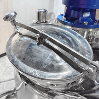 Mélangeur Industriel Cuve de Mélange Machine à Savon Liquide Machine à Shampoing en Acier Inoxydable avec Chauffage 150 L Mélangeur Cosmétique