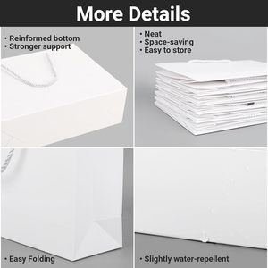 Marchio competitivo negozio di imballaggio all'ingrosso artigianato shopping abbigliamento regalo 35*13*26 bianco sacchetti di carta di buona qualità - Product Image 2