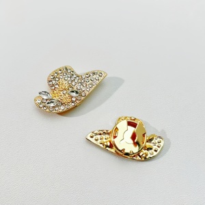 2025 mới cao cấp thanh lịch nút quần áo trang trí Bìa Chất lượng cao Thiết kế mũ lấp lánh kim cương phụ kiện quần áo - Product Image 1