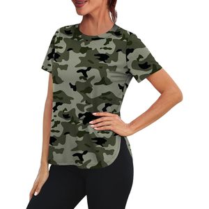 Camiseta Deportiva de Camuflaje para Mujer, Manga Corta, UPF 50+, Secado Rápido, Ligera, para Senderismo, Protección Solar - Product Image 2