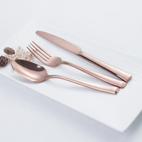 Factory Direct Sale Bulk Production Reusable Gold Cutlery Set Stainless Steel Flatware for Cake Serving