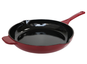 Sartén de Hierro Fundido Esmaltado, Sartén de Cocina Negra Mate de Alta Resistencia con Mango Largo Resistente al Calor, Compatible con Inducción - Product Image 2