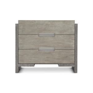 Mesita de Noche de Madera Natural Estilo Americano con 3 Cajones para Dormitorio - Product Image 3