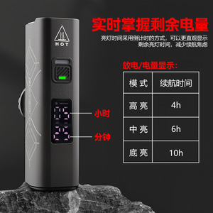 Yueli <b>Bicycle</b> <b>Light</b> Aluminum Alloy Digital Display <b>Light</b> Sensor Control Headlight Night Riding USB C Charging IPX4 Waterproof LE - Product Image 5