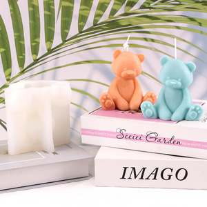 DIY Bear <b>Candle</b> <b>Mold</b> Set Customizable Shape For Valentine'S Day Cake Decorating Handmade Soap Epoxy Resin <b>Molds</b> - Product Image 3