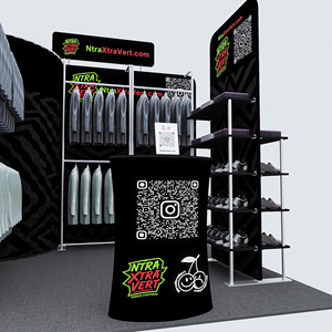 10x10ft/3x3 quần áo hiển thị đứng triển lãm thương mại gian hàng Nhôm xách tay quần áo triển lãm gian hàng nhanh chóng cài đặt biểu tượng tùy chỉnh - Product Image 6