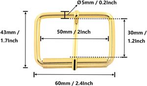 Boucles à roulettes pour sacs, sangles en cuir et sangles en toile, avec talon en pouces - Product Image 2