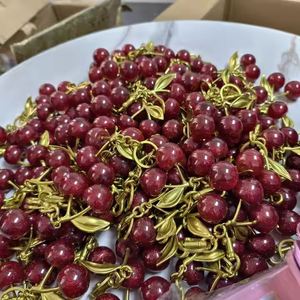 Wholesale 3D Crystal Cherry Keychain Fashion Women <b>Bag</b> Pendant Car Keychain Luxury <b>Bag</b> Accessories for Girls - Product Image 3
