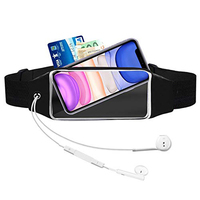 Sac banane de sport personnalisé léger et imperméable avec fermeture éclair, poche extensible, passants pour gels énergétiques, réglable