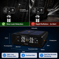 TPMS de Doble Alimentación con Pantalla Solar, Sensor RF434MHz, Carga de Respaldo USB, Monitor BLE APP para Todos los Coches, Logotipo Personalizado OEM