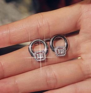 Pendientes de Plata de Ley S925 con Circonita 5A, Diseño Geométrico Minimalista, Circulares, para Mujeres y Niñas, Joyería Única Dylam - Product Image 4