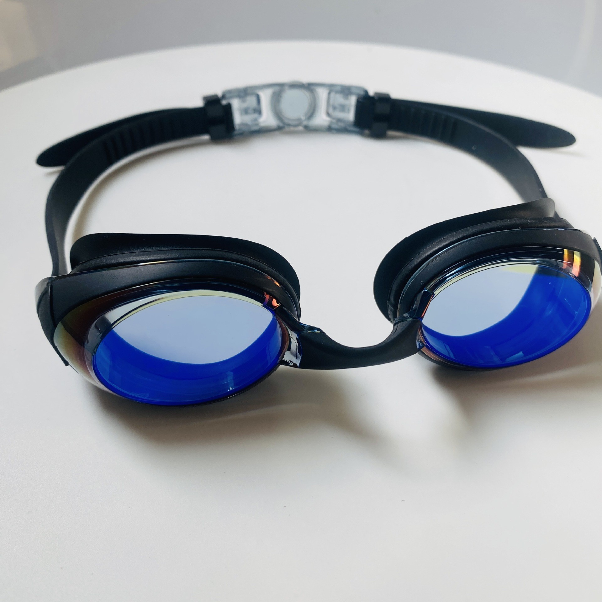 Black with blue plating