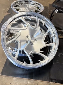 Jantes en alliage d'aluminium brossé flottantes tout-terrain à deux pièces, à déport profond, 20-28 pouces, PCD 100 mm, ET 40, 50, 30, <span class=keywords><strong>25</strong></span> mm pour Chevy, personnalisables - Product Image 3