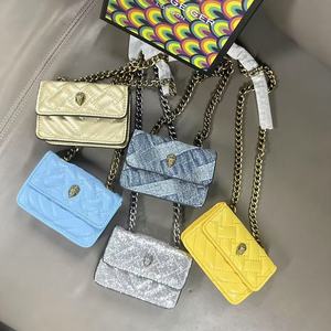 2025 Luxury Design Fashion Women Kurting Geiger Bags <b>Purse</b> <b>Handbag</b> <b>and</b> Mini Slides Sandals Shoes <b>Set</b> - Product Image 3