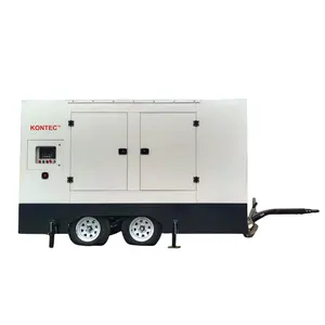 Towable Mobile Power Station AC 3 Phase Trailer Type 75 kVA Generator Portable 60kw Diesel Generator Set Cummins Engine 75kVA