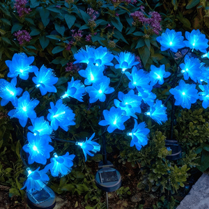 Lampe à fibre à 12 têtes d'orchidées papillon pour jardin et cour intérieure. - Product Image 1