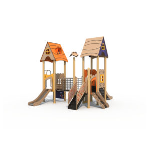 Personnaliser l'équipement commercial d'escalade de terrain de jeu extérieur pour enfants Maison pour enfants - Product Image 1