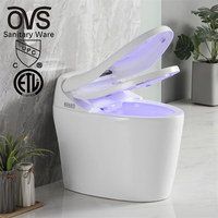 Ovs Cupc Etl Salle de bain automatique haut de gamme moderne Articles sanitaires au sol Toilette intelligente Toilettes intelligentes avec siège chauffant