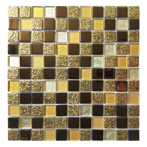 유럽 새로운 핫 세일 모자이크 타일 럭셔리 골드 모자이크 벽 Backsplash 타일 홈 장식 황금 모자이크 유리 및 세라믹 타일 - Product Image 1
