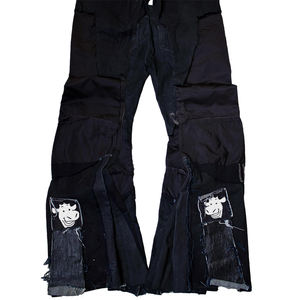 DiZNEW Jeans acampanados <span class=keywords><strong>de</strong></span> calle europea y americana para hombres y mujeres se pueden personalizar <span class=keywords><strong>con</strong></span> una sensación <span class=keywords><strong>de</strong></span> pantalones <span class=keywords><strong>de</strong></span> nicho - Product Image 3