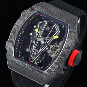 Nuevo Reloj de Fibra de Carbono NTPT 2026 para Hombre, Forma Tonneau, Tourbillon, Esqueleto, Mecánico Automático, Deportivo, Resistente al Agua - Product Image 1