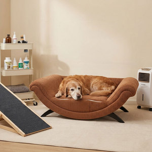 Cama de Terciopelo Premium para Mascotas, Sofá Elegante en Forma de Bote para Perros Pequeños y Gatos - Product Image 3