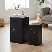 Table basse moderne en MDF écologique avec rangement et papier 3D adhésif pour salon, bureau, hôtel