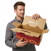 Boîte en carton ondulé personnalisée, boîte d'emballage pour riz, poignée d'impression, boîte vide, vente en gros personnalisée