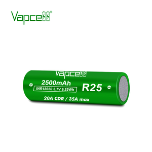 סוללות ליתיום-יון 18650 במחיר מפעל, Vapcell R25, <span class=keywords><strong>2500mAh</strong></span>, 3.7V, ירוק, זרם פריקה מקסימלי <span class=keywords><strong>35A</strong></span>, סוללה נטענת - Product Image 2