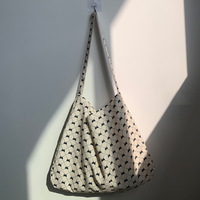 Vente chaude imprimé léopard Floral toile sac fourre-tout fermeture ouverte décontracté marguerite Logo motif pour printemps été pour les étudiants filles
