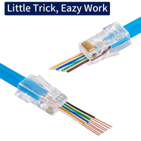 Câble Réseau RJ45 UTP Ethernet RJ45 Traversant Connecteur Modulaire 8P8C Cat 6 Cat6