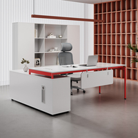 Mobilier de bureau personnalisé qualité supérieure au design moderne Bureau de patron modulaire de luxe Table de bureau en bois mélamine pour usage exécutif