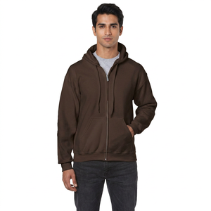Nouveau sweat à capuche zippé professionnel pour homme, 100 % coton, imprimé logo, couleur unie, coupe oversize, idéal pour l'hiver, le plus vendu - Product Image 1