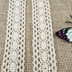 Francés nuevo diseño de moda de encaje recorte de encaje de algodón blanco ganchillo <span class=keywords><strong>bordado</strong></span> para prendas de vestir - Product Image 3