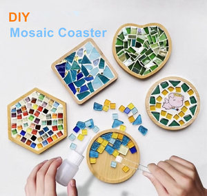 Handmade Tre Khảm Coaster Sáng Tạo Tự Làm Chất Liệu Túi Nồi Mat Cơ Sở Chủ Với Dính Cắt Dán Sinh Viên Mẫu Giáo Vui Vẻ Đồ Chơi - Product Image 1