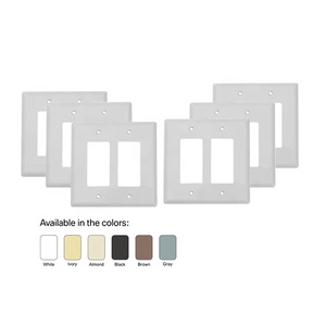 Plaque murale <span class=keywords><strong>pour</strong></span> <span class=keywords><strong>prise</strong></span> <span class=keywords><strong>électrique</strong></span> Barep homologuée UL, durable, norme américaine, blanche, en PC, 2 prises - Product Image 1