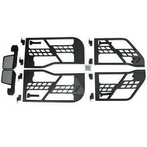 Portes tubulaires en acier inoxydable avec rétroviseur latéral, 4/2 portes, pour <span class=keywords><strong>Jeep</strong></span> <span class=keywords><strong>Wrangler</strong></span> JK 2007 — 2018 - Product Image 1
