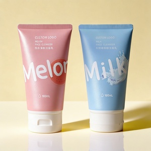 Wholesale Custom Logo Printed Empty <b>Sunscreen</b> Cream Lotion Container Squeeze Plastic White 50ml-200ml Tube Cosmetic Skin Care - Product Image 1