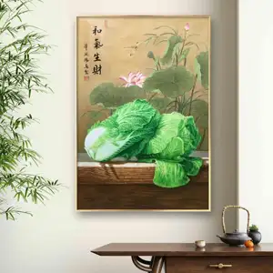 Chinesischer Stil handgezeichnet Wohnzimmer Foyer Korridor Landschaft Ölgemälde Wanddekoration Malerei Jade Kohlgemälde