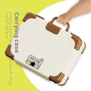 Juguete de Veterinario de Moda <span class=keywords><strong>para</strong></span> Niños, Juego de Simulación de Cuidado de Mascotas, Juego de Alimentación y Aseo de Cachorros, Maleta de Juego <span class=keywords><strong>para</strong></span> Niños - Product Image 5