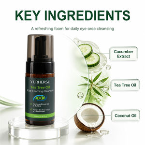 Espuma hidratante y calmante para el contorno de ojos con aceite de árbol de té natural, extracto de pepino y aceite de coco para el cuidado de la piel en casa (venta al por mayor) - Product Image 2