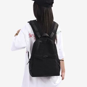 Foreign Trade Women's Casual Simple All-match Japanese Style Solid Color Pleated <b>Canvas</b> External <b>Frame</b> Large Capacity Travel - Product Image 3