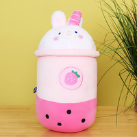 Bubble Thee Knuffel Beer Konijn Melk Thee Pluche Knuffel Animal Boba Fruit Thee Cup Kussen Gift Plushie Verjaardag gift