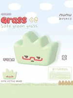 Jouets alimentaires souples Nunu Little Grass en mousse PU à remontée lente pour le soulagement du stress, nouveauté à presser, vente en gros