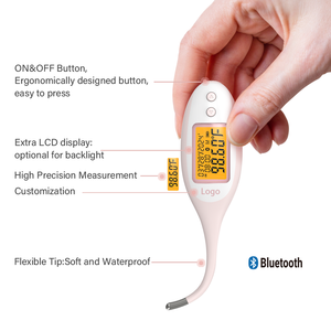 Thermomètre de grossesse Bluetooth avec écran LCD supplémentaire Thermomètre basal flexible rétroéclairé Thermomètre ovulaire - Product Image 4