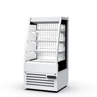 Réfrigérateur à rideau d'air pour supermarché, vitrine de produits laitiers, refroidisseur ouvert multi-niveaux à commande numérique, éclairage LED, 366L, 0-5°C