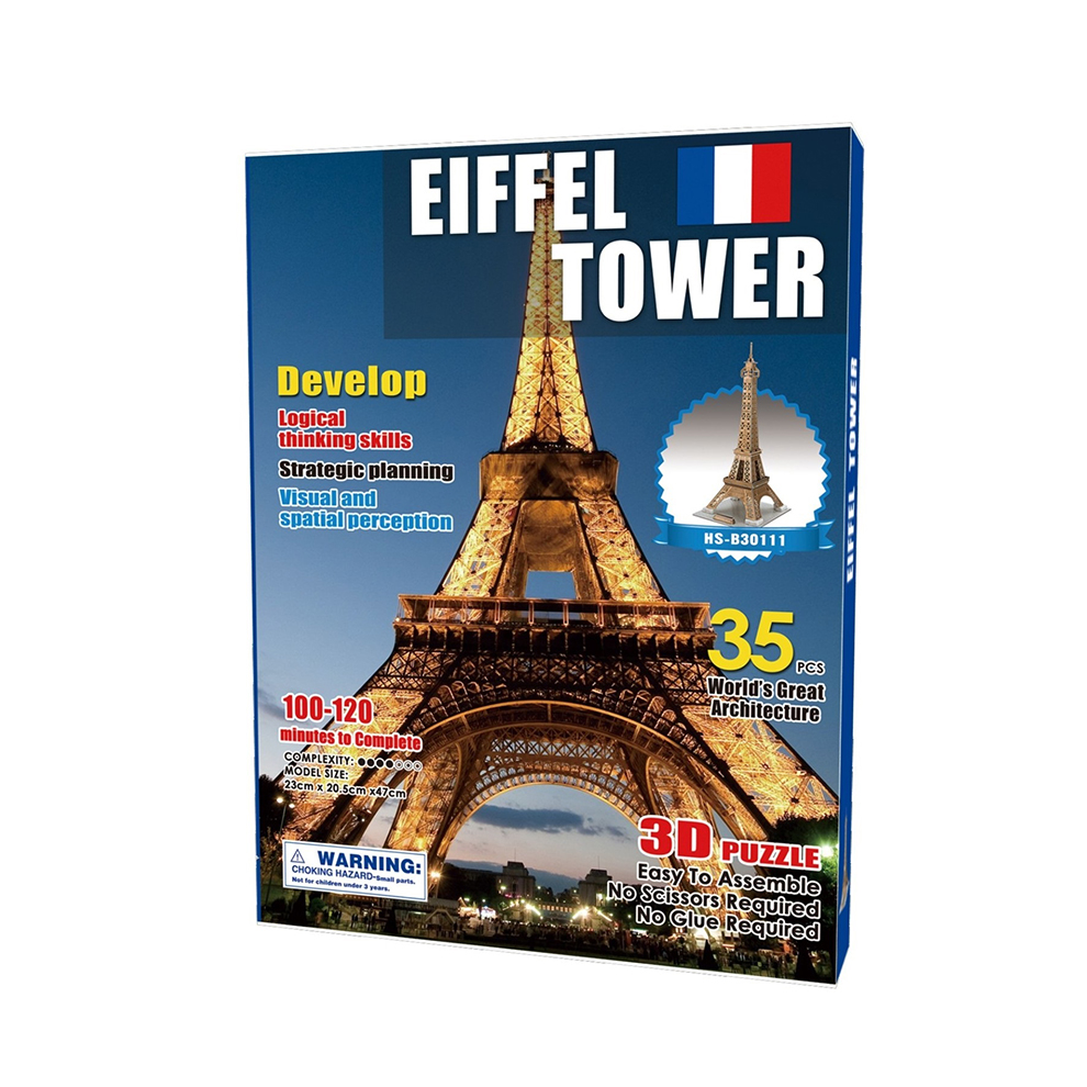 Puzzle 3D Torre Eiffel De 39 Piezas – Maqueta De 47 Cm, Ideal Para Adultos Y Niños A Partir De 8 Años, Decoración Para El Hogar