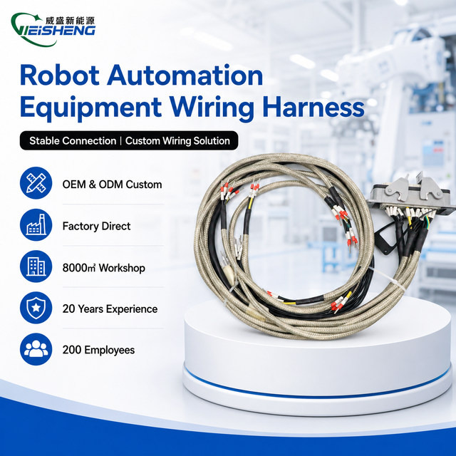 Custom Robotics Industrial Automation Machinery Shielded Cable Heavy Duty Connector Wiring Harness OEM
