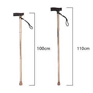 Bastone da passeggio pieghevole regolabile in alluminio, supporta 100 kg, punta in gomma antiscivolo, impugnatura ergonomica per uomini, donne e anziani - Product Image 2